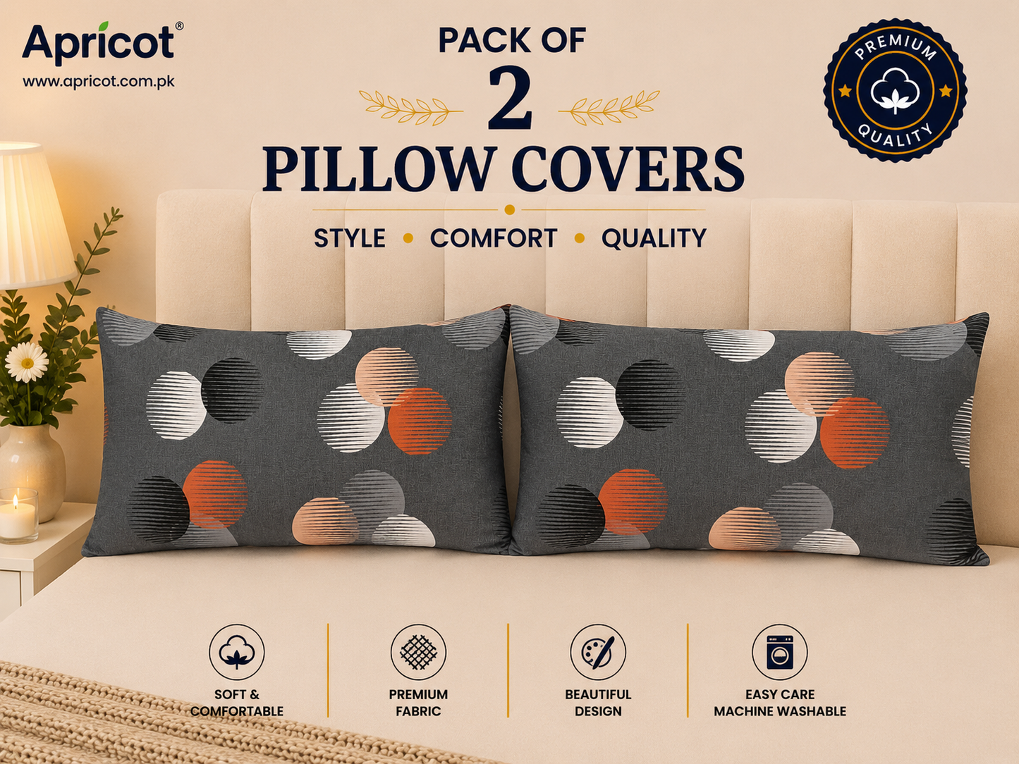 Printed Pillow Covers Pack of 2- PC00114