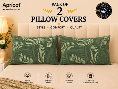 Printed Pillow Covers Pack of 2- PC0078 cushions Apricot