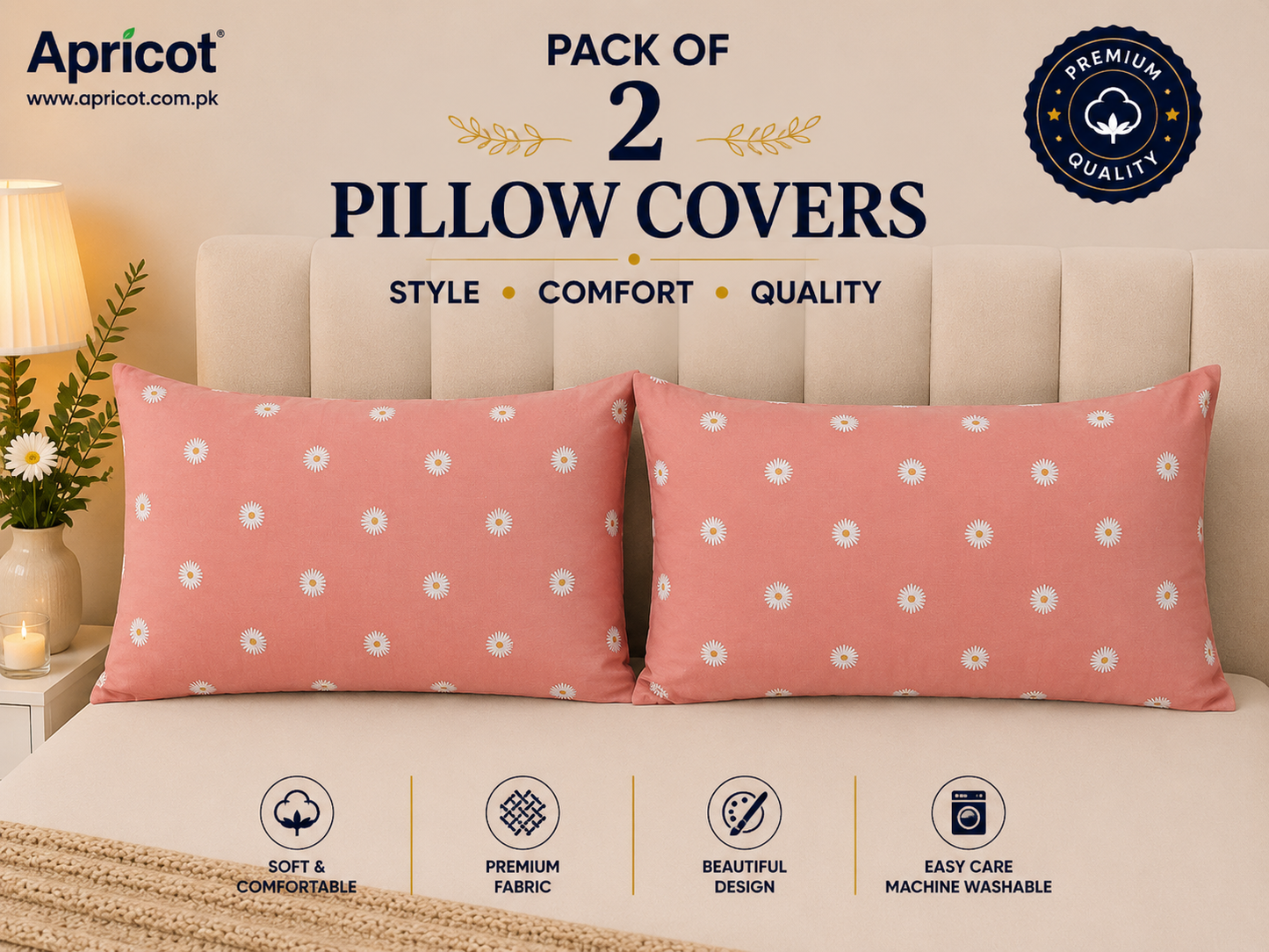 Printed Pillow Covers Pack of 2- PC00107