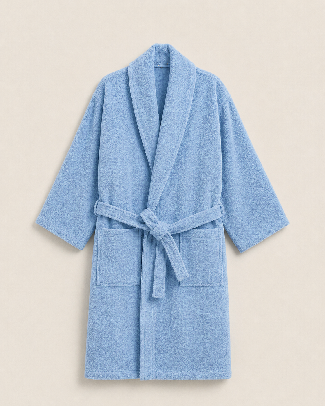 100% Cotton Bathrobe- SKY BLUE Bath Linen Apricot
