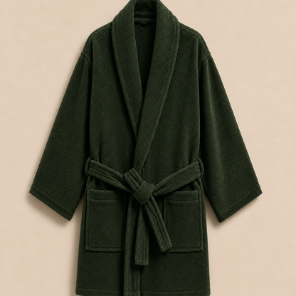 100% Cotton Bathrobe- Green