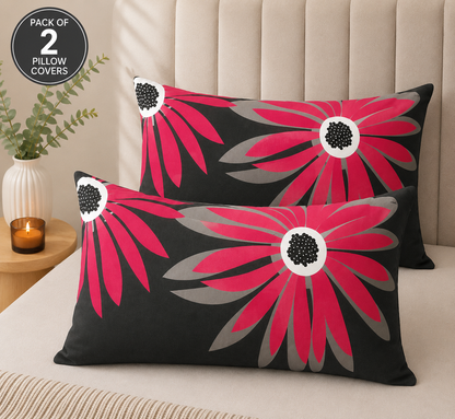 Printed Pillow Covers Pack of 2- PC0026 cushions Apricot