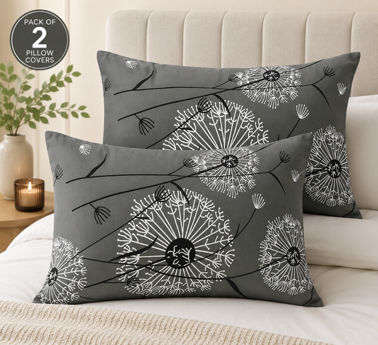 Printed Pillow Covers Pack of 2- PC0017 cushions Apricot