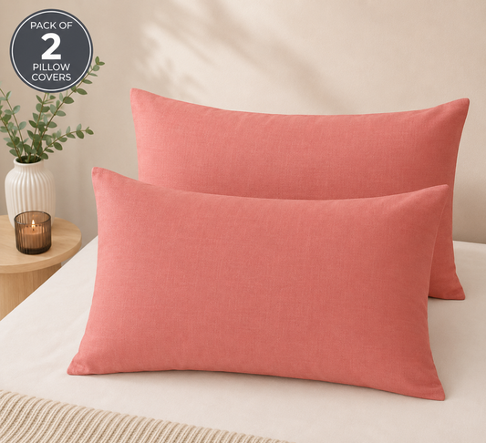 Printed Pillow Covers Pack of 2- PC0022 cushions Apricot