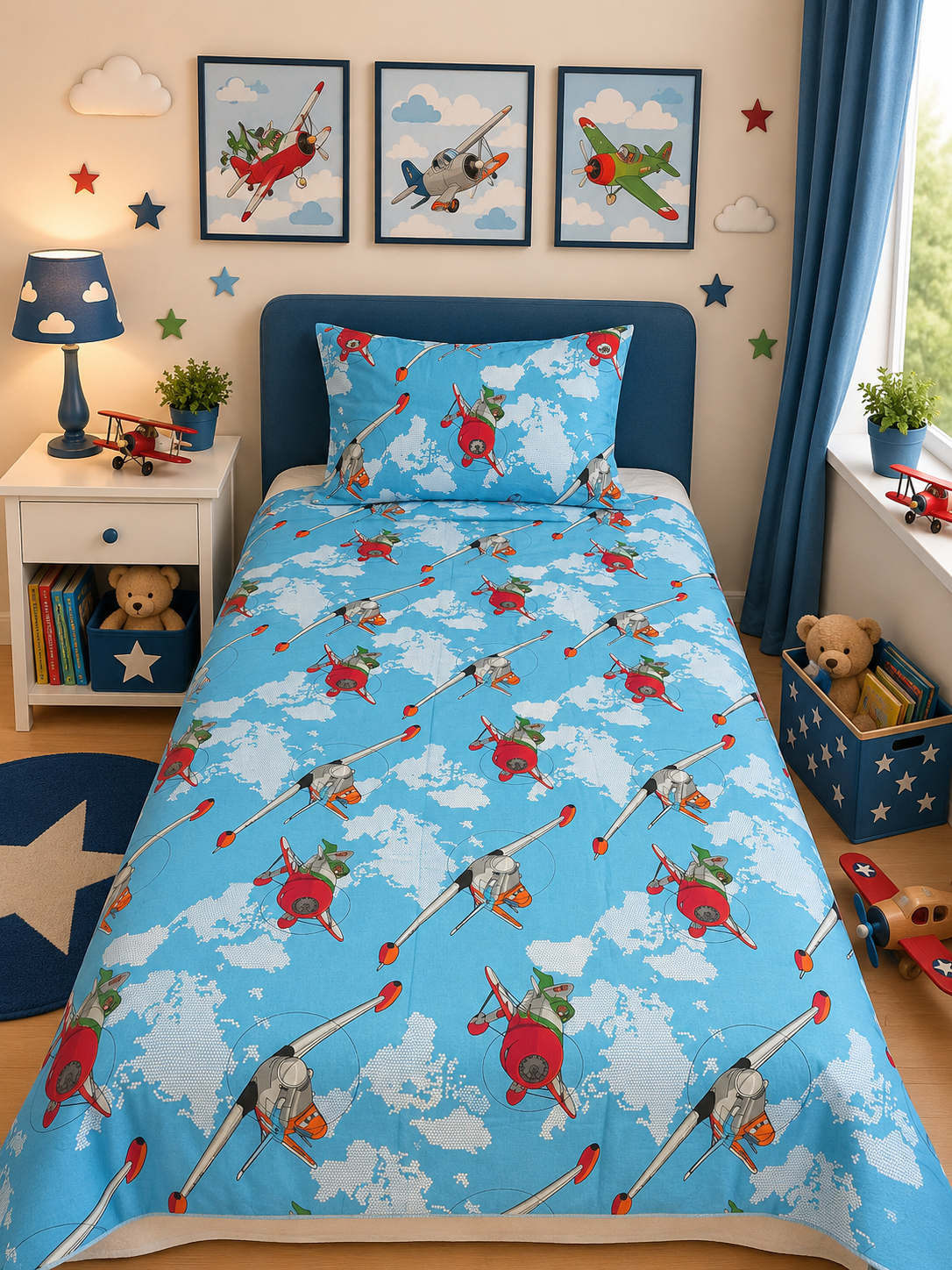 2Pcs Single Bed Sheet- Sb179 single bed sheet Apricot