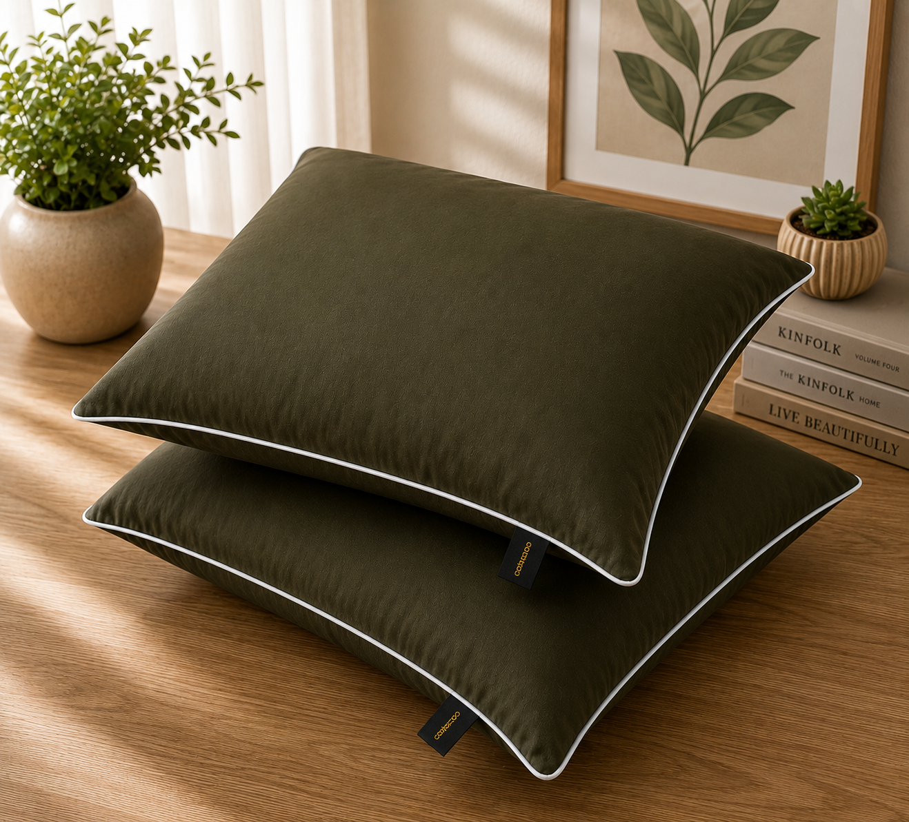 Printed Pillow Covers Pack of 2- PC0036 cushions Apricot