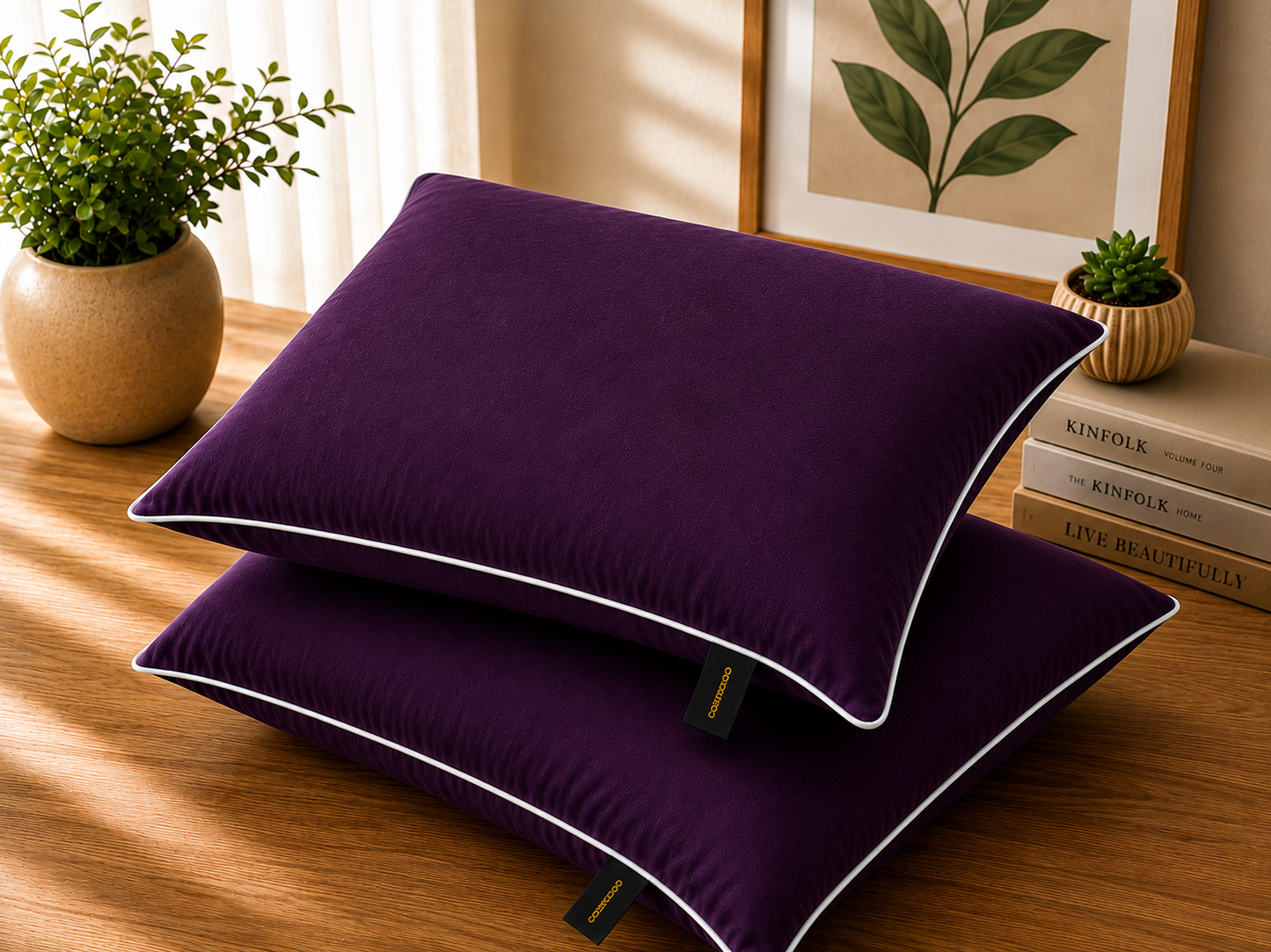 Printed Pillow Covers Pack of 2- PC0039 cushions Apricot
