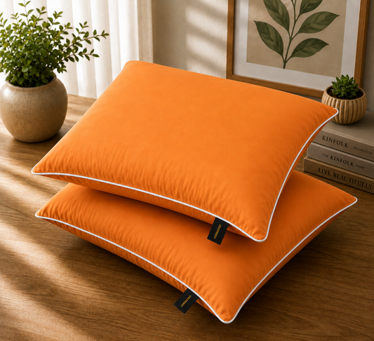 Dyed Pillow Covers Pack of 2- PC0044 cushions Apricot