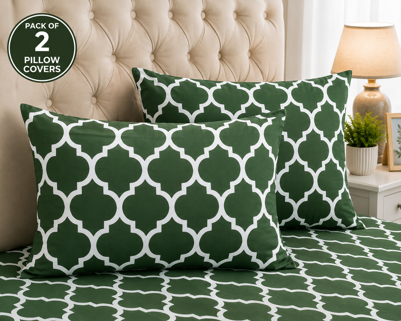 Printed Pillow Covers Pack of 2- PC0059