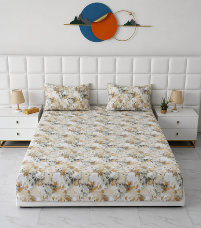Fitted Bed Sheet- FT0046 Fitted Sheets Apricot