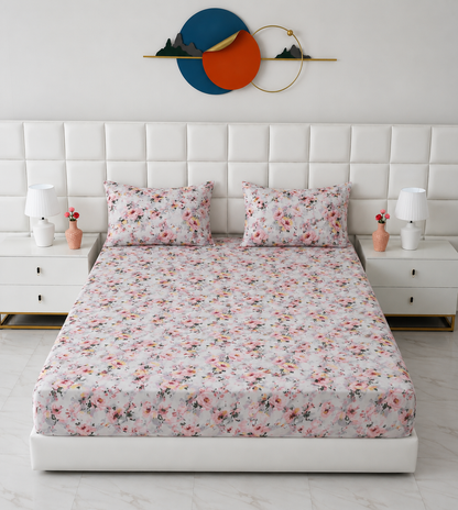 Fitted Bed Sheet- FT0044 Fitted Sheets Apricot