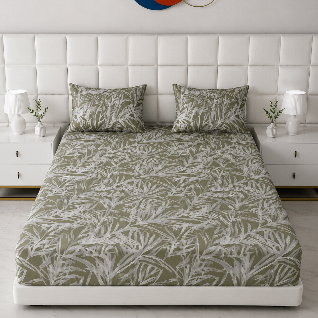 Fitted Bed Sheet- FT0048 Fitted Sheets Apricot