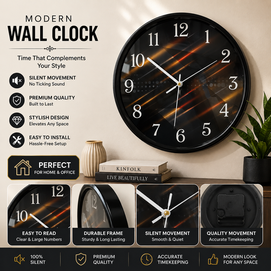 30CM Wall Clock- (SA2405-202) Clock Apricot