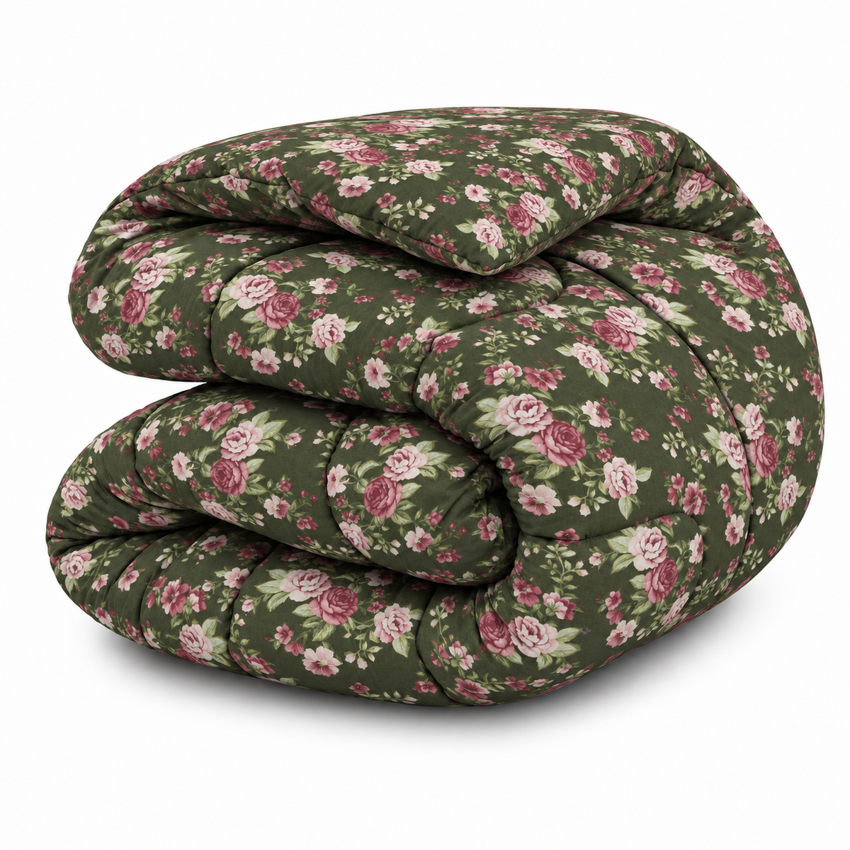 1 PC Single Percale Razai- Moss & Rose Comforters Apricot