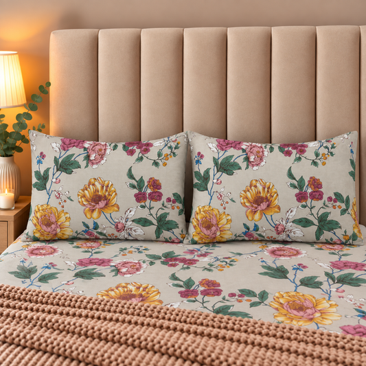 Printed Pillow Covers Pack of 2- PC00133 cushions Apricot