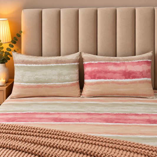 Printed Pillow Covers Pack of 2- PC00136 cushions Apricot