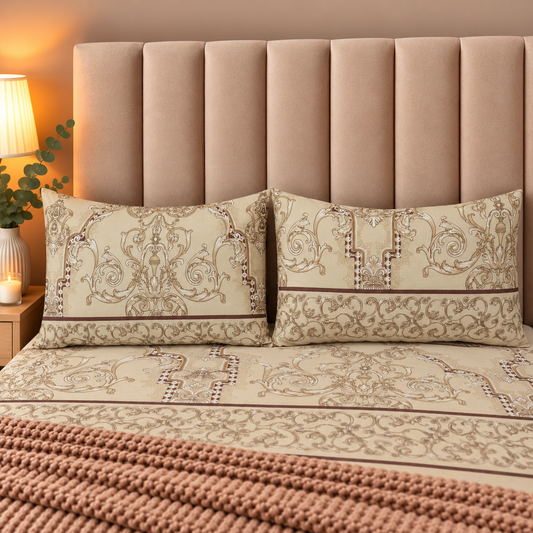 Printed Pillow Covers Pack of 2- PC00139 cushions Apricot