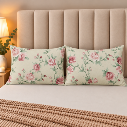 Printed Pillow Covers Pack of 2- PC00130 cushions Apricot