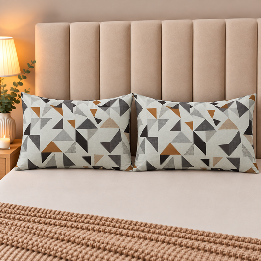 Printed Pillow Covers Pack of 2- PC00131 cushions Apricot
