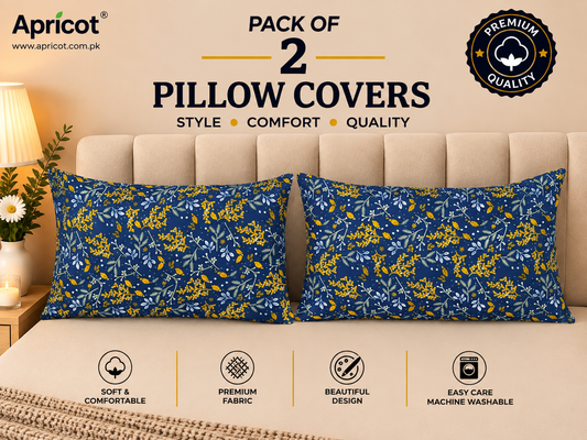 Printed Pillow Covers Pack of 2- PC00151 cushions Apricot