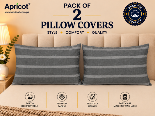Printed Pillow Covers Pack of 2- PC00145 cushions Apricot