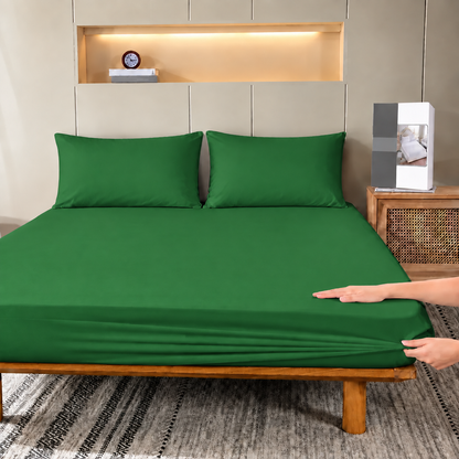 Fitted Bed Sheet- Olive Fitted Sheets Apricot