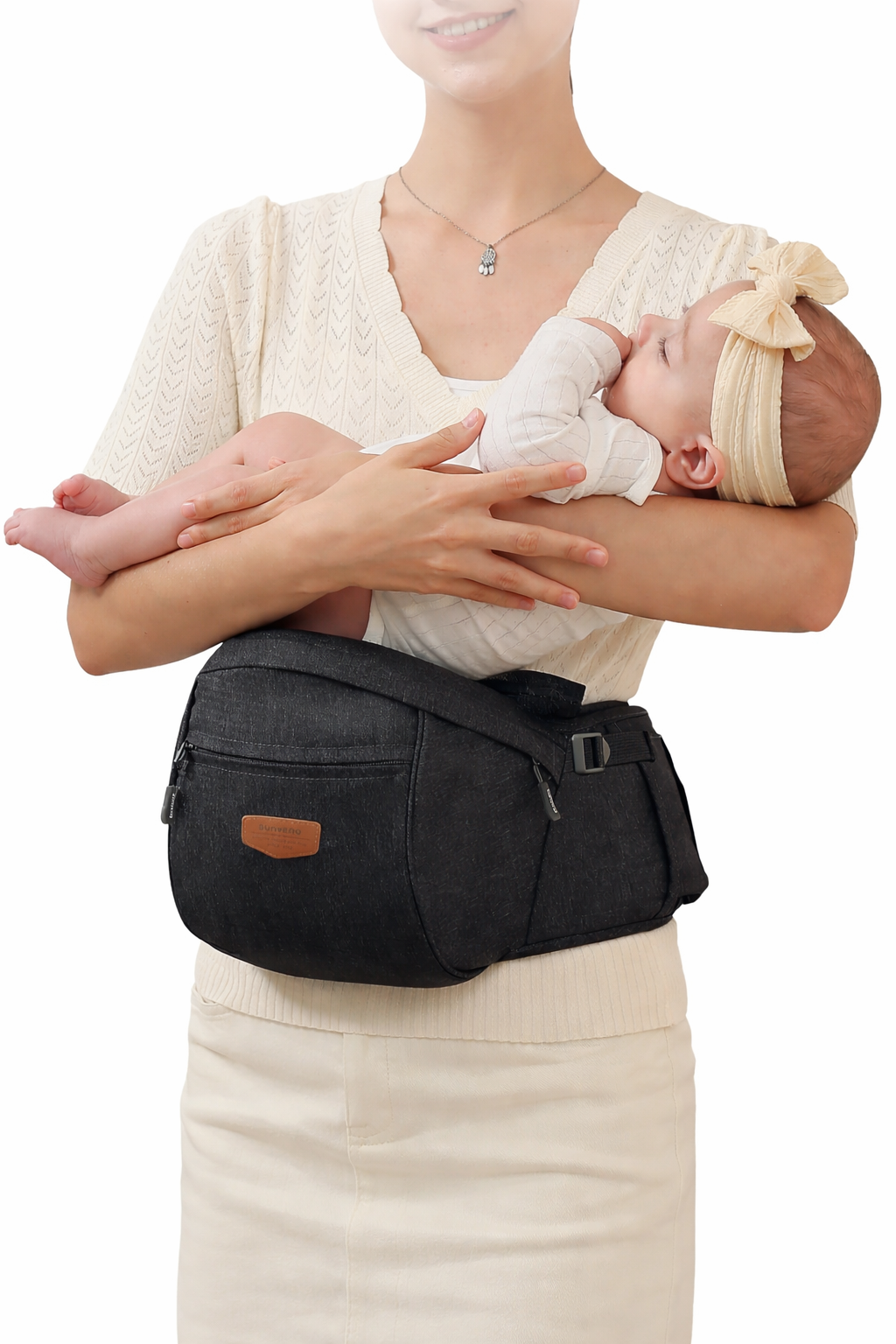 Baby Hip Seat With Adjustable Belt and Pocket-SA2408-182(Black) Blankets Apricot