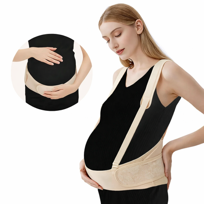 Belly Bands for Pregnant Women With Double Support-SA2411-55(BEIGE) Blankets Apricot