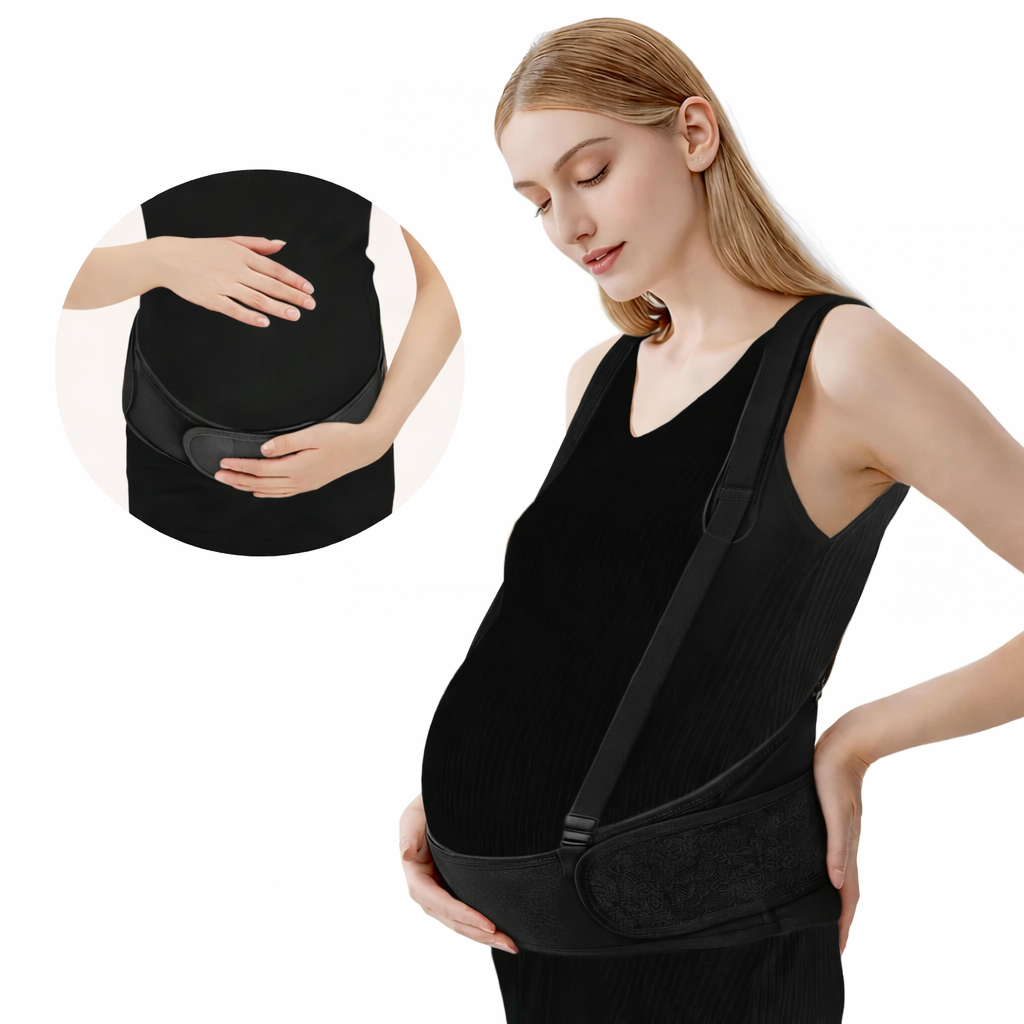 Belly Bands for Pregnant Women With Double Support-SA2411-55(BLACK) Blankets Apricot