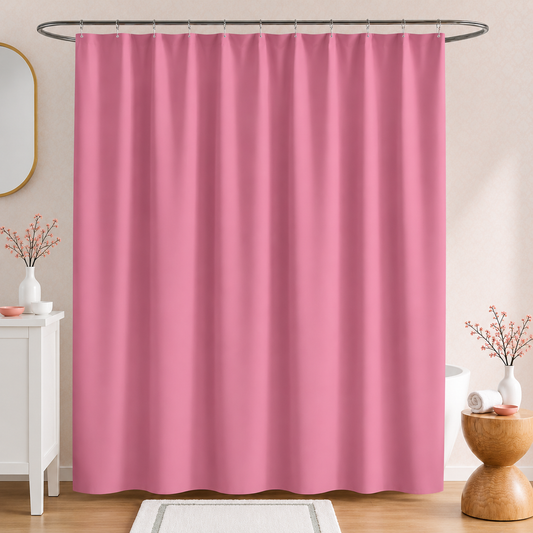 1 PC Waterproof Shower Curtain3768-Pink Curtains Apricot
