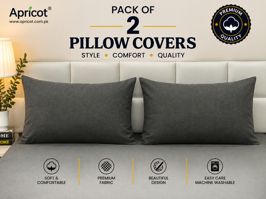Printed Pillow Covers Pack of 2- PC00140 cushions Apricot