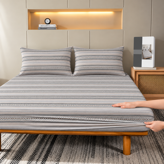 Fitted Bed Sheet-Slate Fitted Sheets Apricot