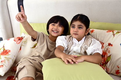 5 PCs Single Comforter Set-Cosmic Bloom Comforters Apricot