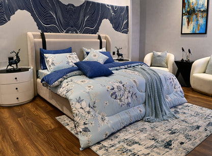 8 PCs Winter Comforter Set-Pale Bloom Comforters Apricot