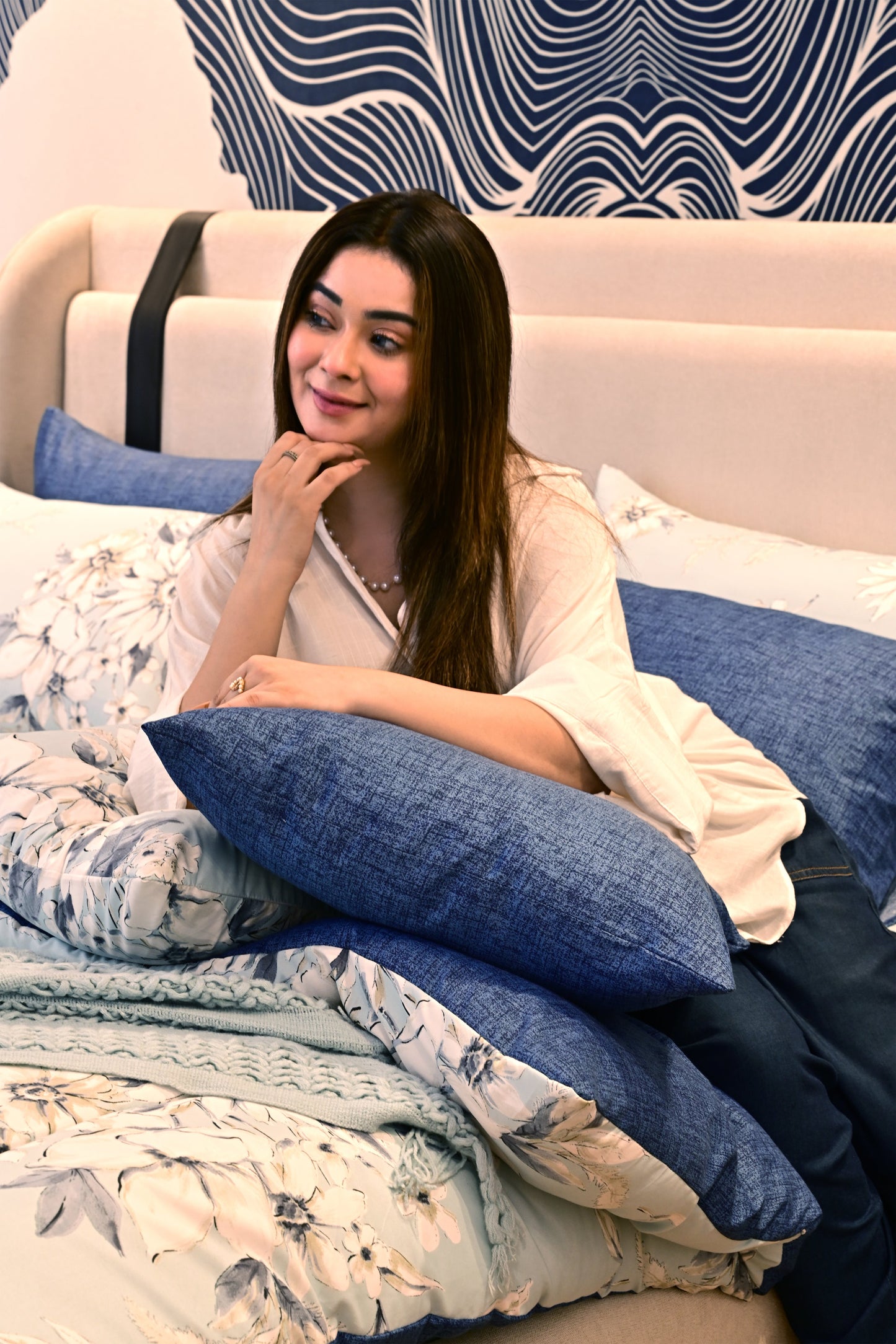 5 PCs Single Comforter Set-Pale Bloom Comforters Apricot