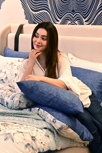 5 PCs Single Comforter Set-Pale Bloom Comforters Apricot