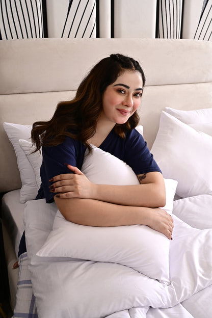 9 PCs White Filling Deal(4 Cuhsions+4 Pillows+Quilt) Comforters Apricot