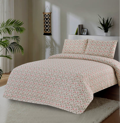 2Pcs Single Bed Sheet- Sb334 single bed sheet Apricot