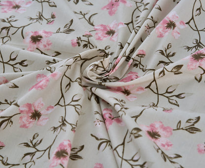 2Pcs Single Bed Sheet- Sb334 single bed sheet Apricot