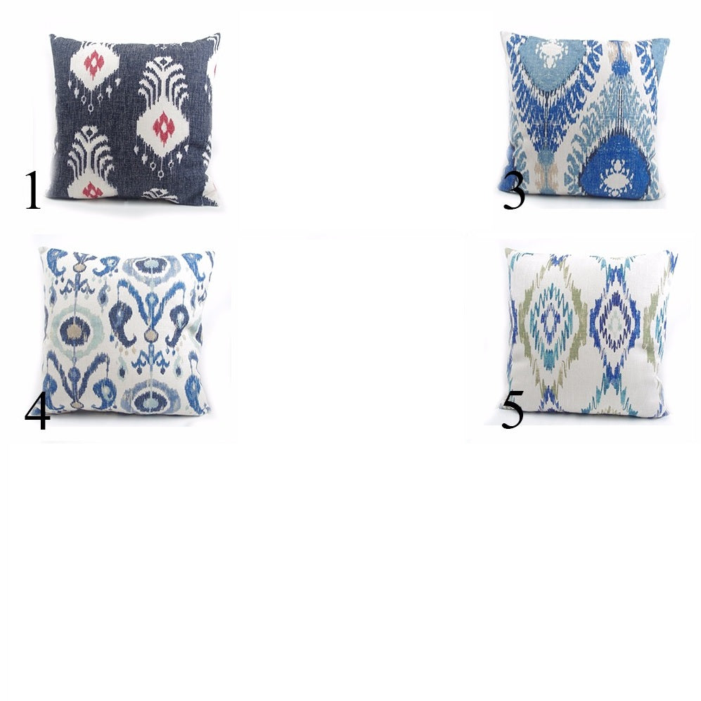 Digital Printed Cushions Assorted 5 PCs-Suzani Patterns cushions Apricot   