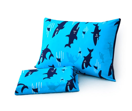 Digital Printed Junior Single Bed Sheet-Fishes kids Bed Sheet Apricot   