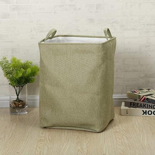 Eva Collapsible Laundry Basket Wash Day-Green  Apricot   