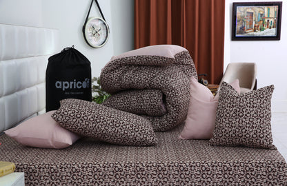 8 PCs Winter Razai SetCoral Reef Comforters Apricot