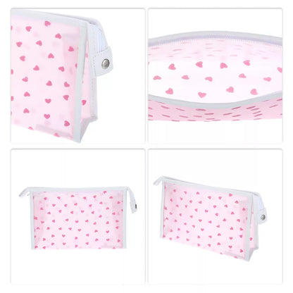 PU Waterproof Travel Cosmetic Bag Heart-SA2408-280(Lilac) Cosmetic Pouches Apricot