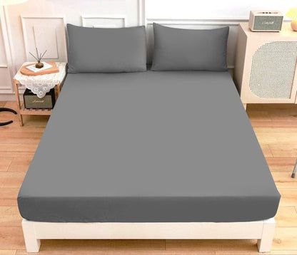 Fitted Bed Sheet-dyed Grey Fitted Sheets Apricot