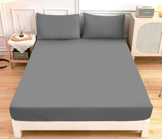 Fitted Bed Sheet-dyed Grey Fitted Sheets Apricot