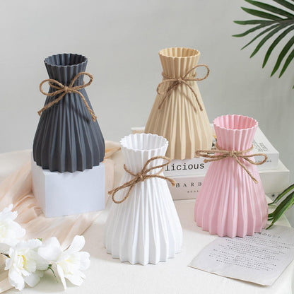 2PCs Striped Tabletop Vase (SA2510-100) Apricot