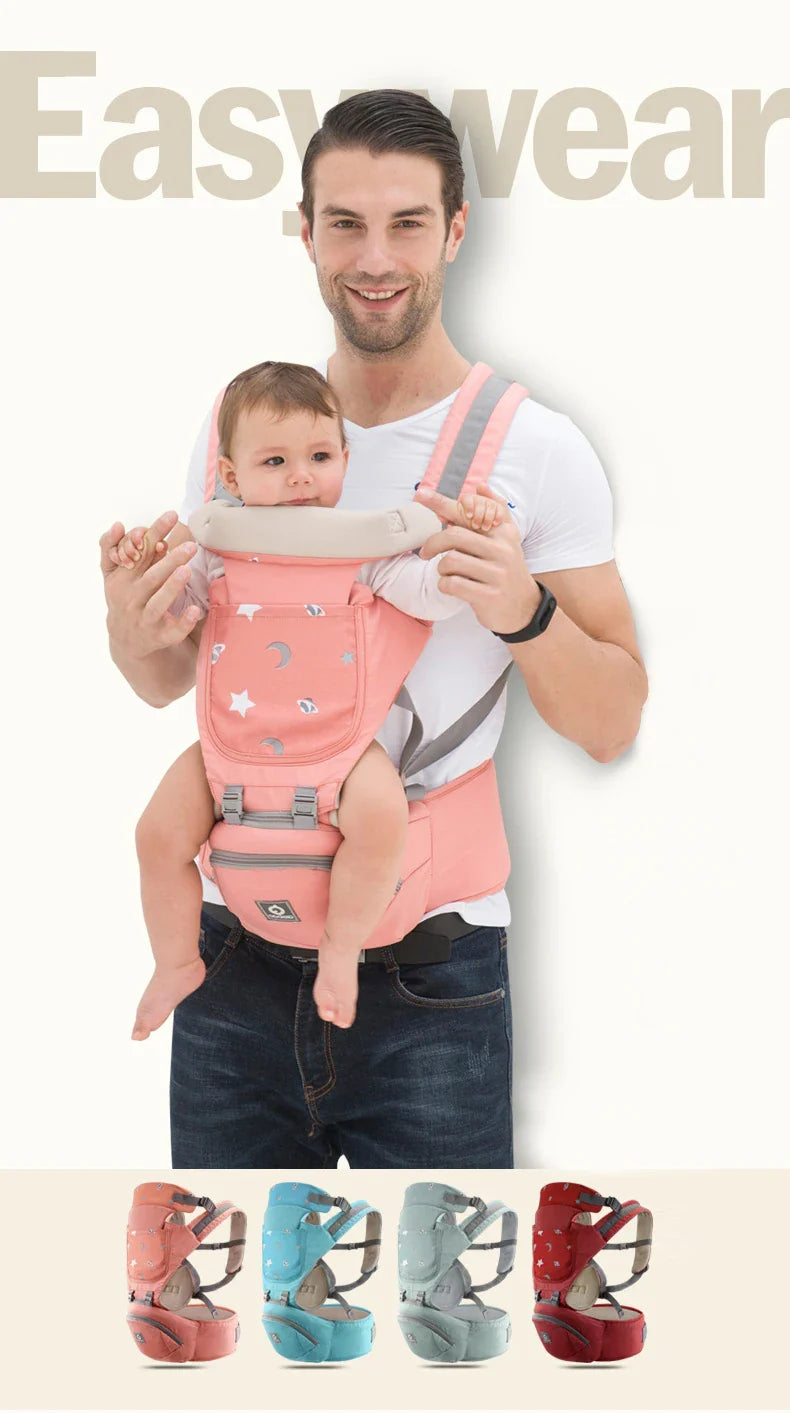 Multifunctional Baby Carrier for Newborn to Toddlers-SA2408-181(PINK) Blankets Apricot