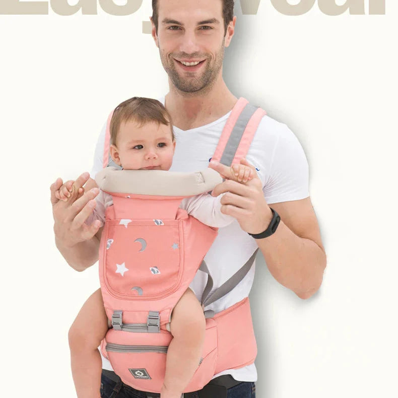 Multifunctional Baby Carrier for Newborn to Toddlers-SA2408-181(PINK) Blankets Apricot