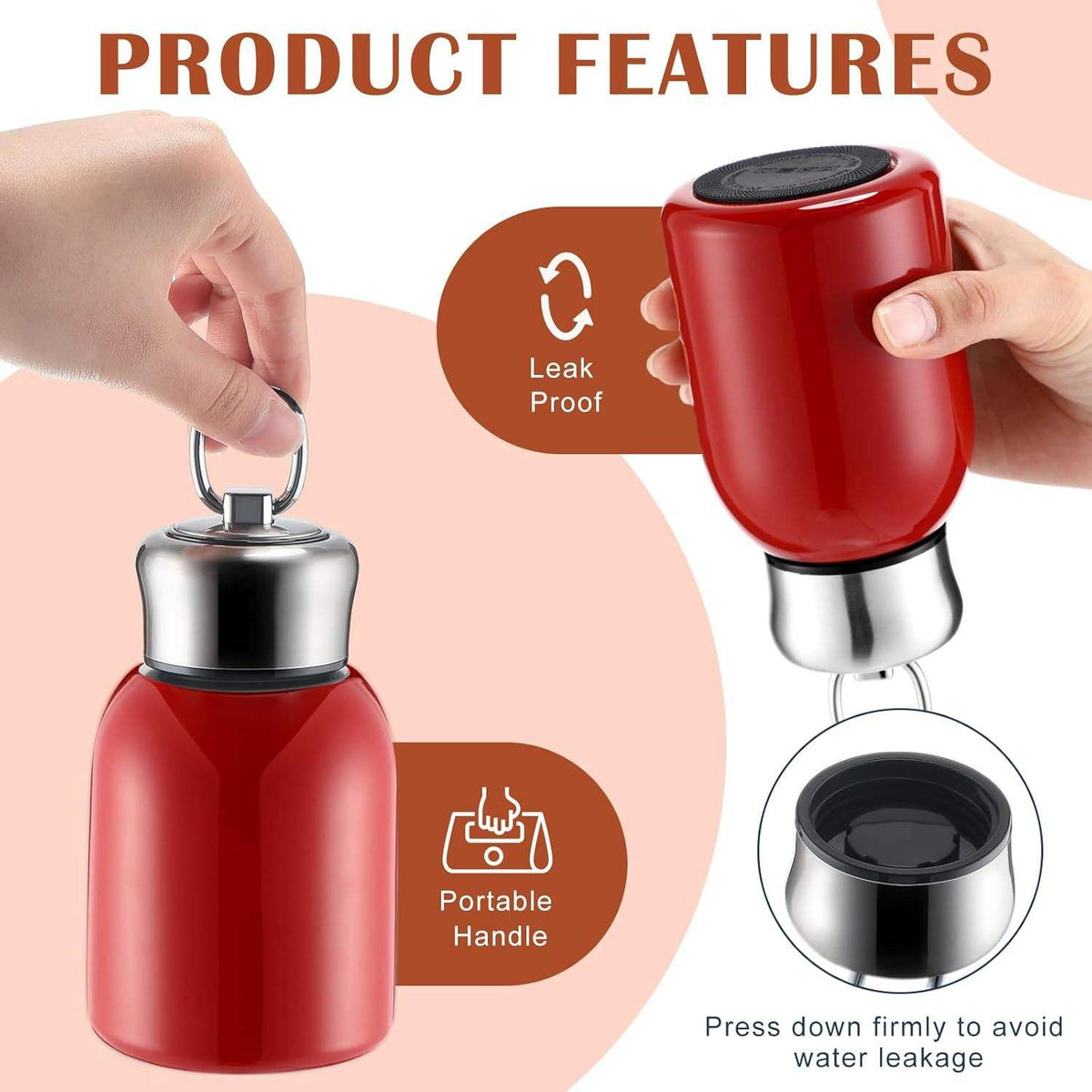 Stainless Steel Vacuum CUP/BOTTLE SA2607-20 Apricot